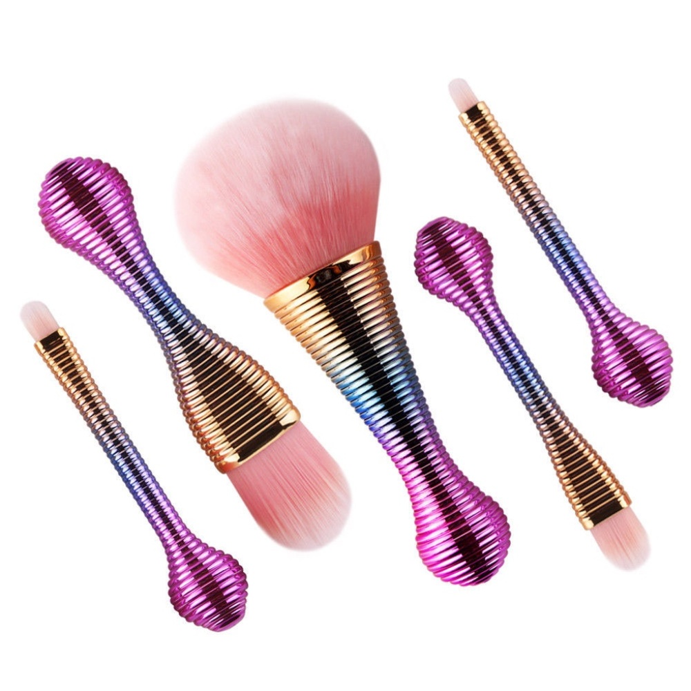 Metallic Multi-Colored Ombre Travel 5 Brush Set